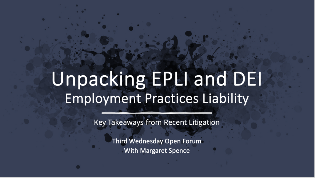 Employment Practices Liability and DEI